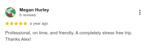 Boston Executive Limo Service. Google reviews